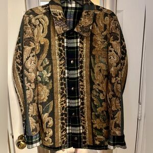 Pierre Louis Mascia reversible unique pattern. Double face wool 2 front pockets